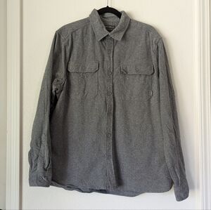 NWOT Eddie Bauer Men's Long Sleeve Gray Cotton Button Down Shirt Size L